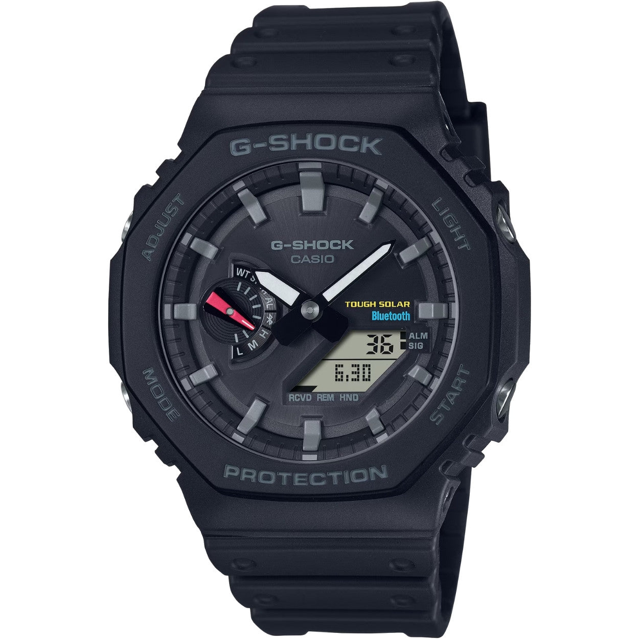 Casio G-Shock GA-B2100-1AER ana-digi herrklocka med svart urtavla och armband i resin