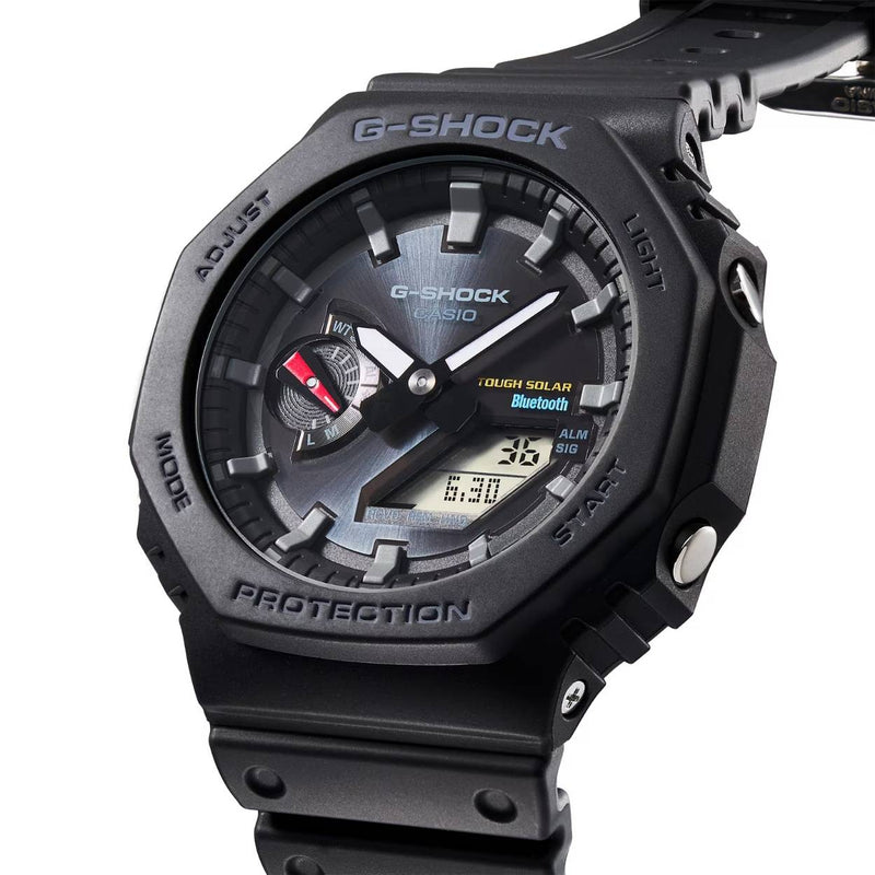 Casio G-Shock GA-B2100-1AER ana-digi herrklocka med svart urtavla och armband i resin