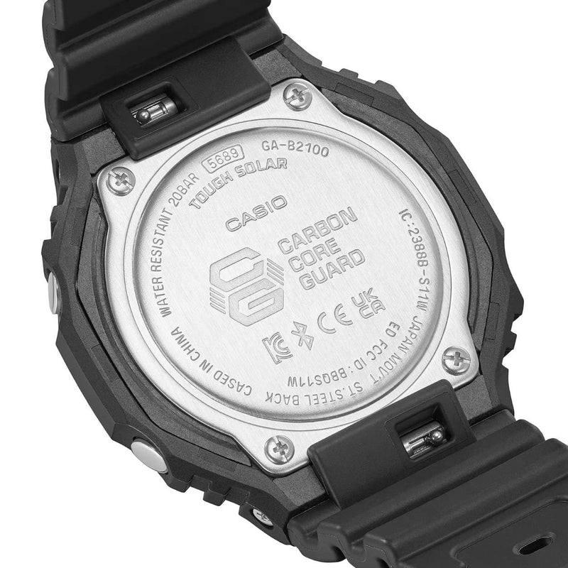 Casio G-Shock GA-B2100-1AER ana-digi herrklocka med svart urtavla och armband i resin