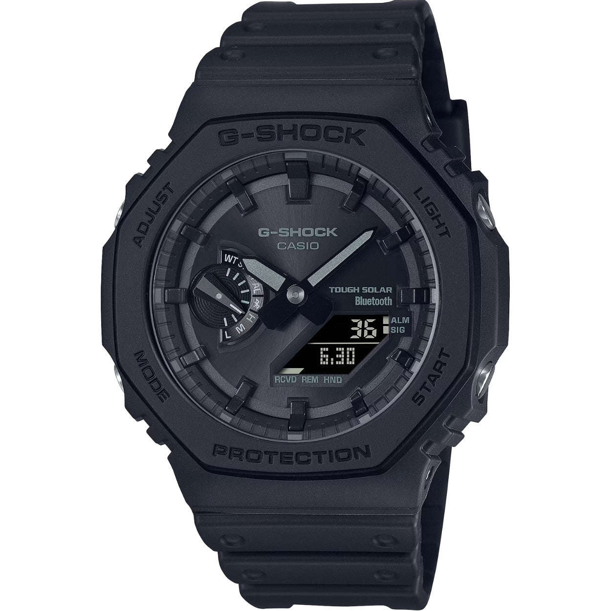 Casio G-shock GA-B2100-1A1ER ana-digi herrklocka med svart urtavla och armband i resin