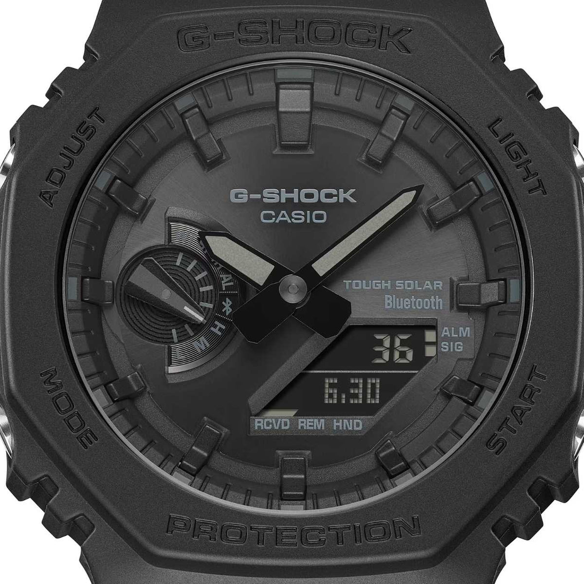 Casio G-shock GA-B2100-1A1ER ana-digi herrklocka med svart urtavla och armband i resin