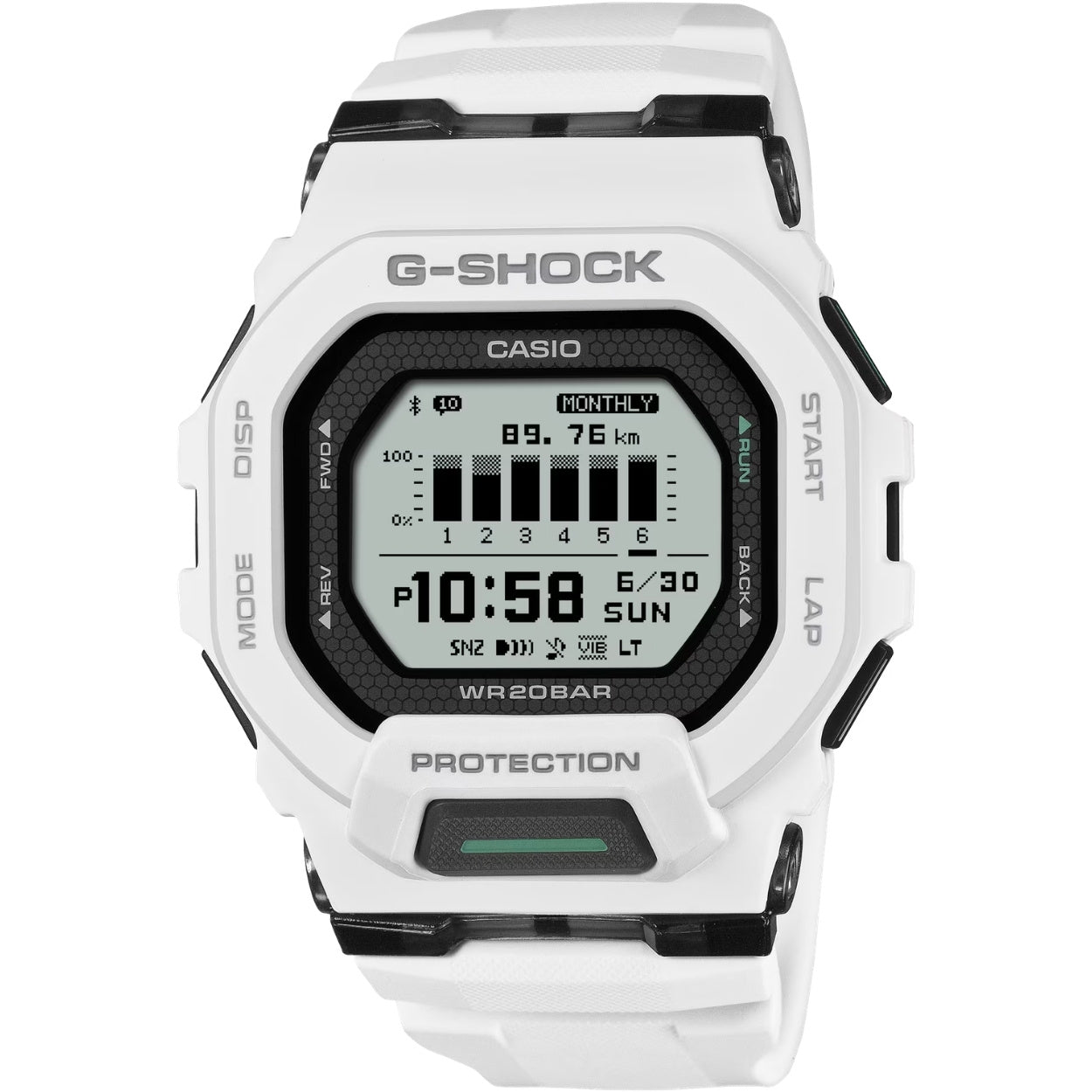 Casio G-Shock GBD-200-7ER digital unisexklocka med svart urtavla och armband i resin