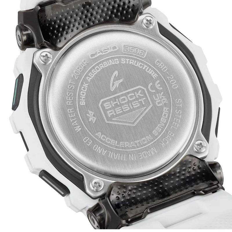 Casio G-Shock GBD-200-7ER digital unisexklocka med svart urtavla och armband i resin