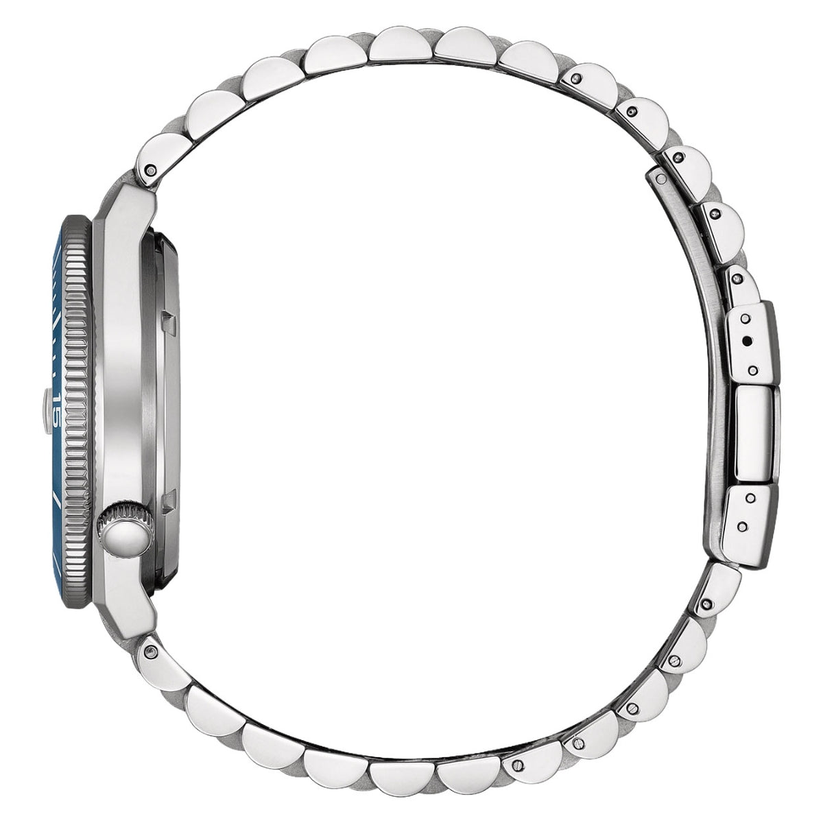 Citizen Tsuyosa Shore NJ0231-56L analog herrklocka med blå urtavla och armband i rostfritt stål
