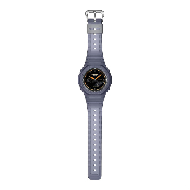 Casio G-Shock GA-2100K-2AER analog unisexklocka med svart urtavla och armband i resin