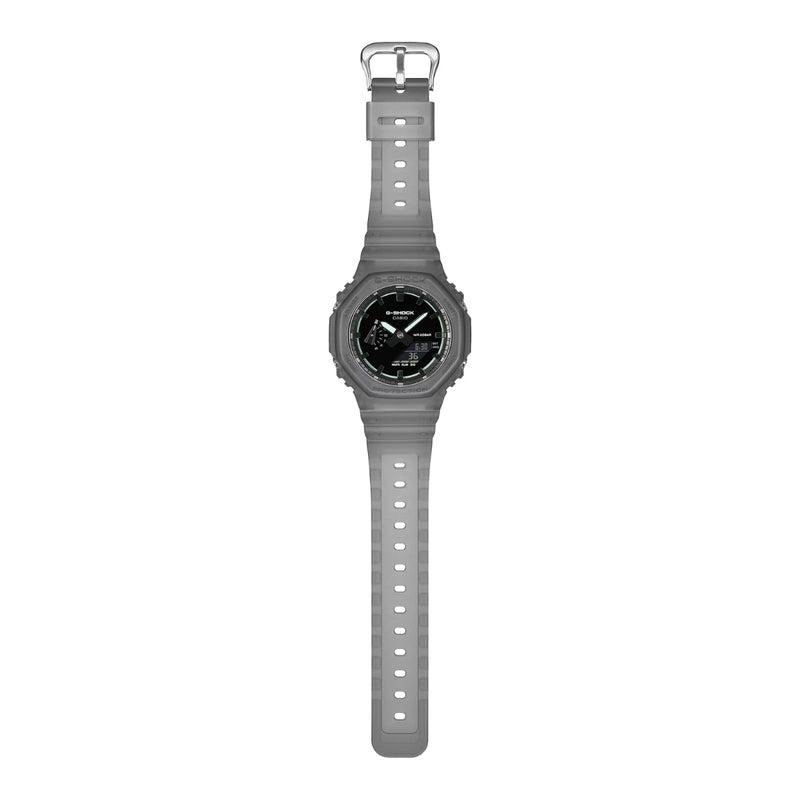 Casio G-Shock GA-2100K-1AER analog unisexklocka med svart urtavla och armband i resin
