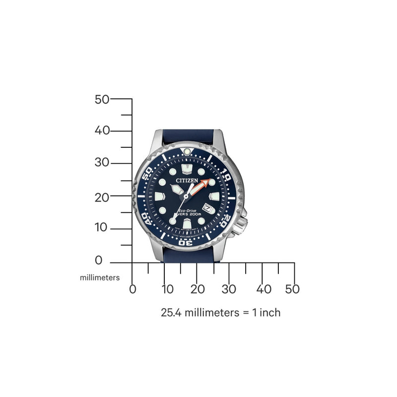 Citizen Promaster Dive EP6051-14L analog damklocka med blå urtavla och armband i resin