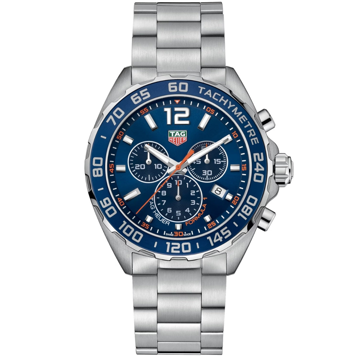 TAG Heuer Formula 1 Chronograph CAZ1014.BA0842 analog herrklocka med blå urtavla och armband i rostfritt stål