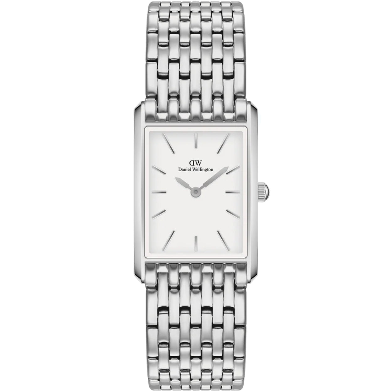 Daniel Wellington Bound 9-Link DW00100706 analog damklocka med vit urtavla och armband i rostfritt stål