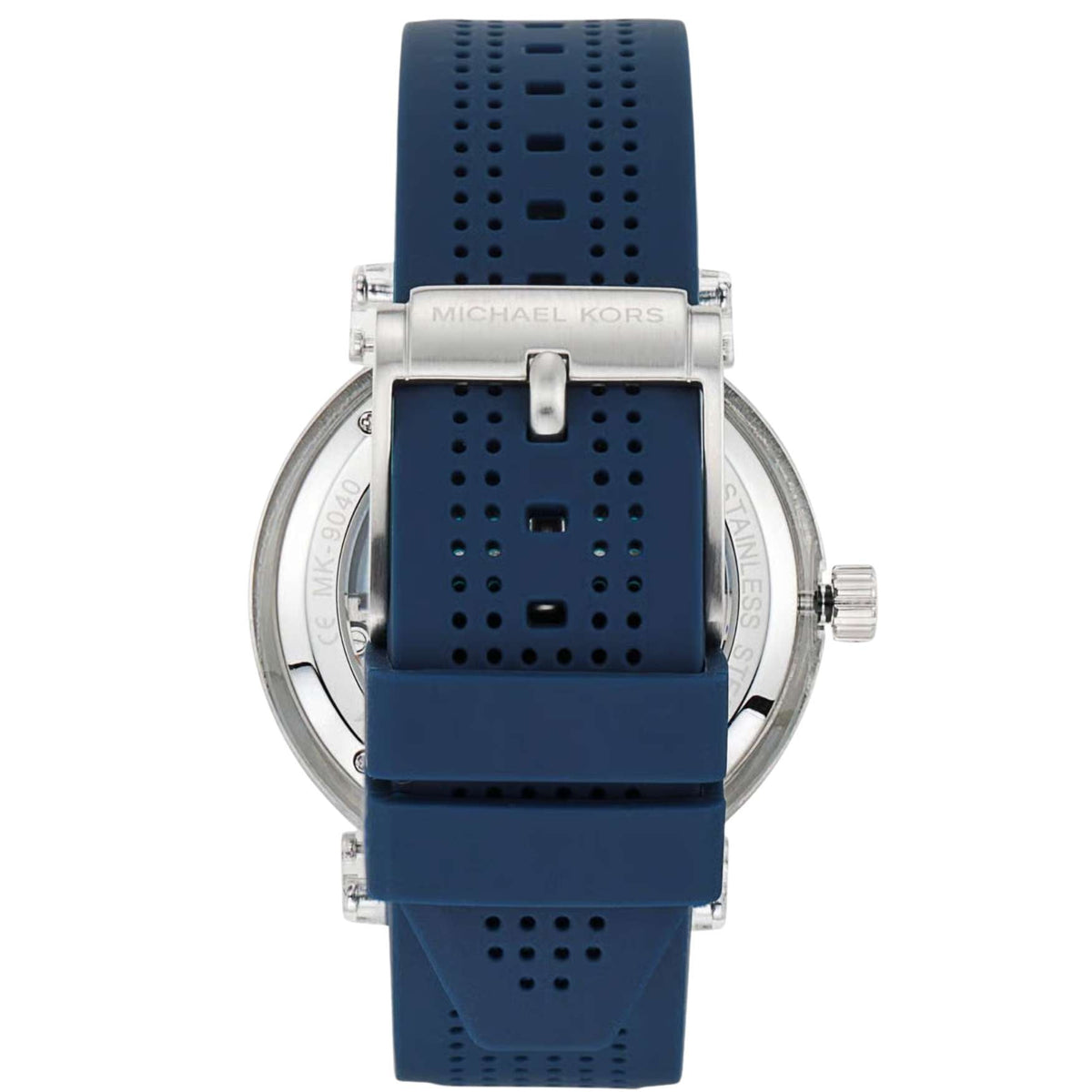 Michael Kors automatiskt MK9040 analog herrklocka med grå urtavla och armband i gummi