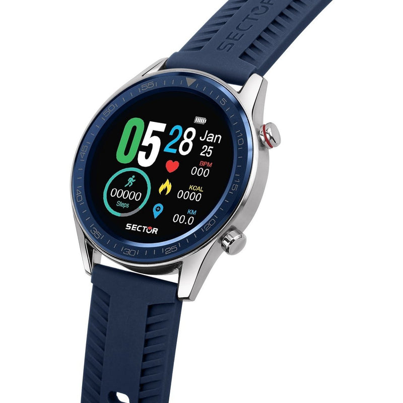 Sector S-02 Smartwatch R3251545004 digital herrklocka med svart urtavla och armband i silikon