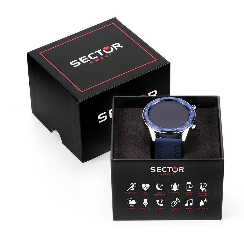 Sector S-02 Smartwatch R3251545004 digital herrklocka med svart urtavla och armband i silikon