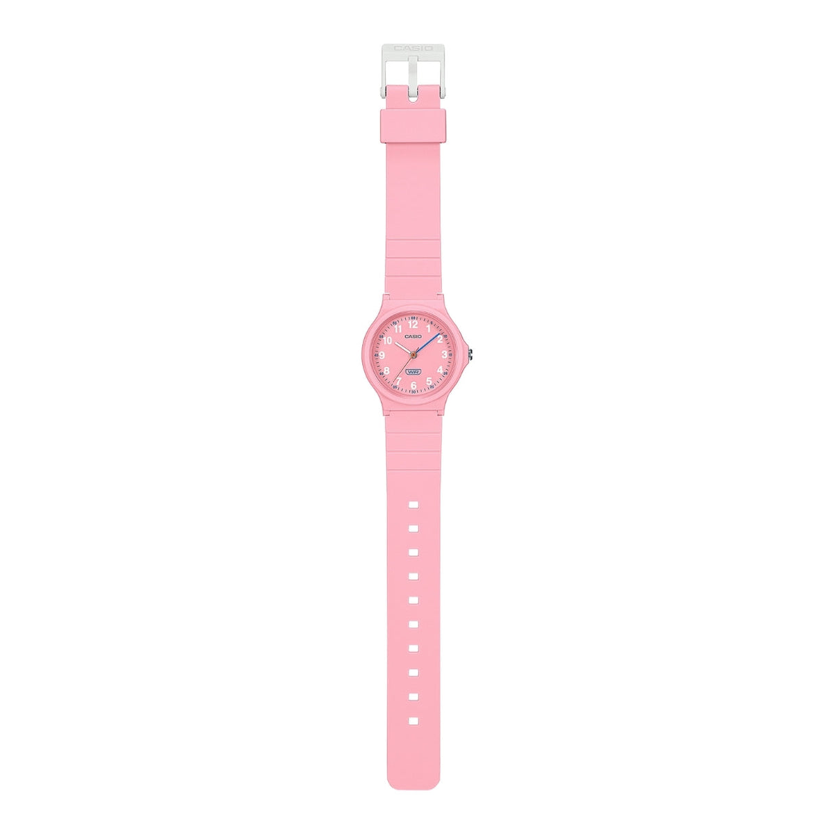 Casio Timeless LQ-24B-4BEF analog unisexklocka med rosa urtavla och armband i resin