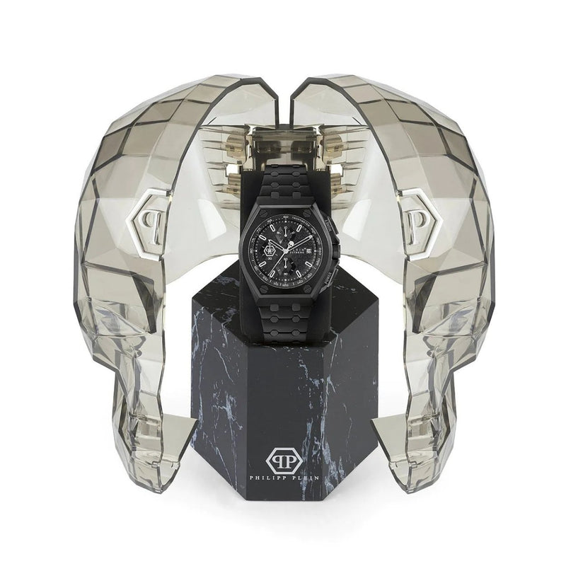 Philipp Plein Plein Extreme PWGAA0821 analog herrklocka med svart urtavla och armband i rostfritt stål