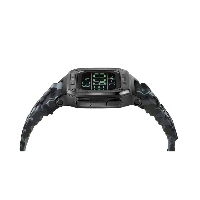 Philipp Plein Hyper Shock PWHAA1822 digital unisexklocka med svart urtavla och armband i gummi