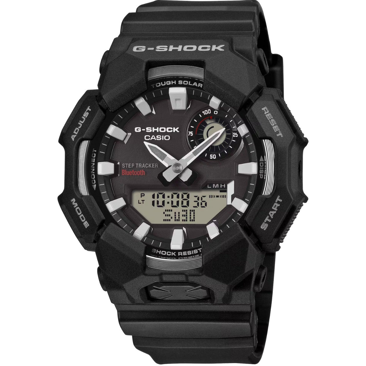 Casio G-Shock GA-B010-1AER analog herrklocka med svart urtavla och armband i resin