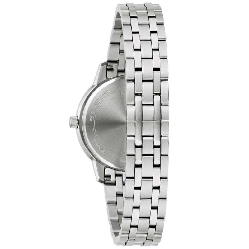 Bulova Sutton Ladies analog damklocka med silver urtavla och armband i rostfritt stål