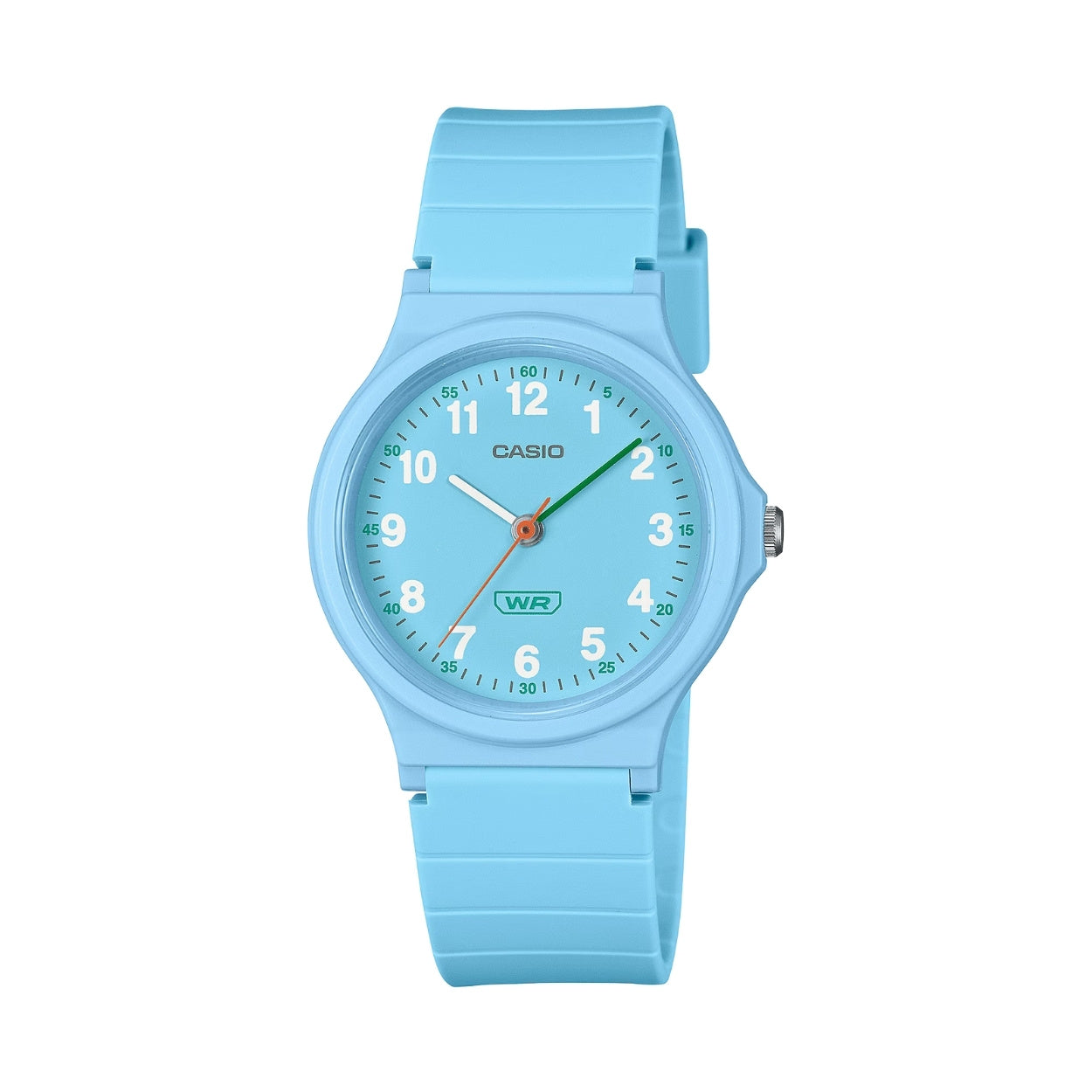 Casio Timeless LQ-24B-2BEF analog unisexklocka med blå urtavla och armband i resin