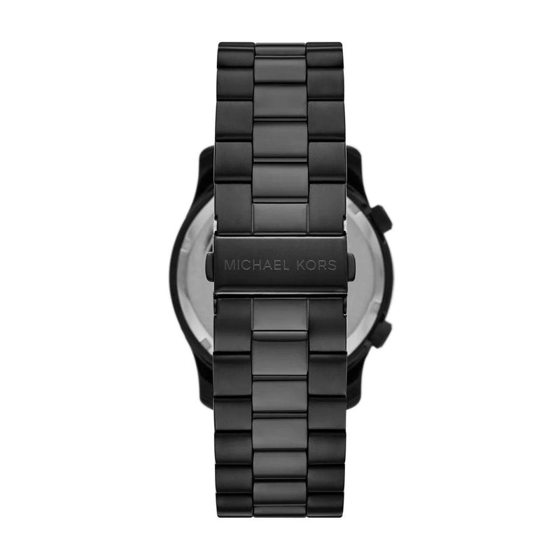 Michael Kors Ø45mm MK9110 analog herrklocka med svart urtavla och armband i läder