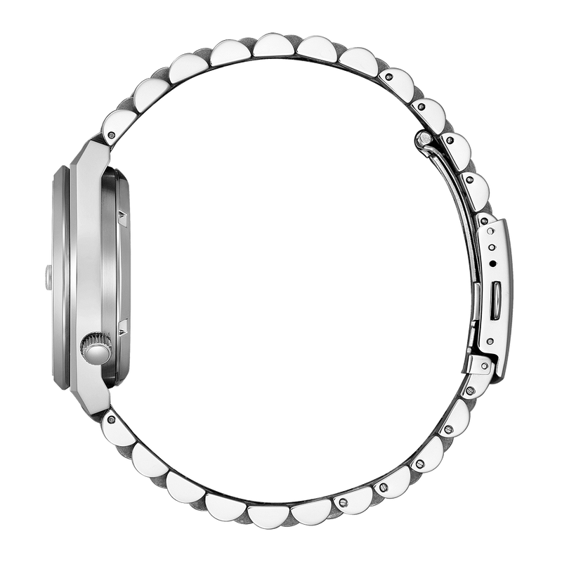 Citizen TSUYOSA NJ0200-50L analog herrklocka med turkos urtavla och armband i rostfritt stål