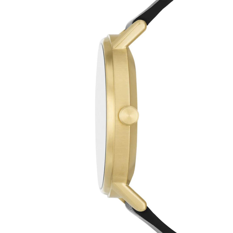 Skagen Kuppel SKW6896 analog herrklocka med svart urtavla och armband i läder
