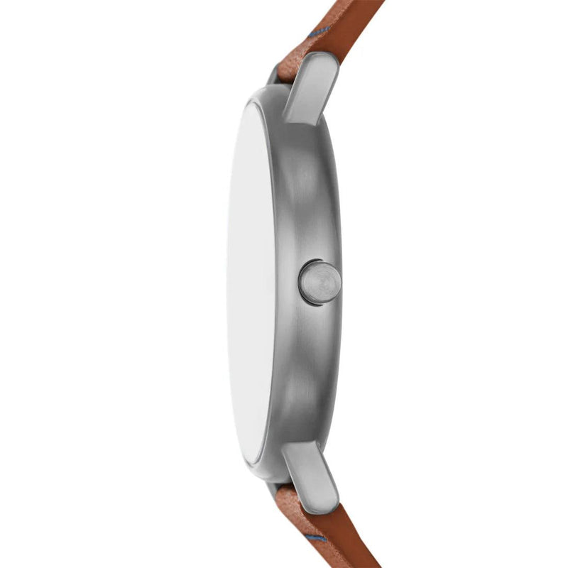 Skagen Signatur Ø40mm SKW6899 analog herrklocka med blå urtavla och armband i läder