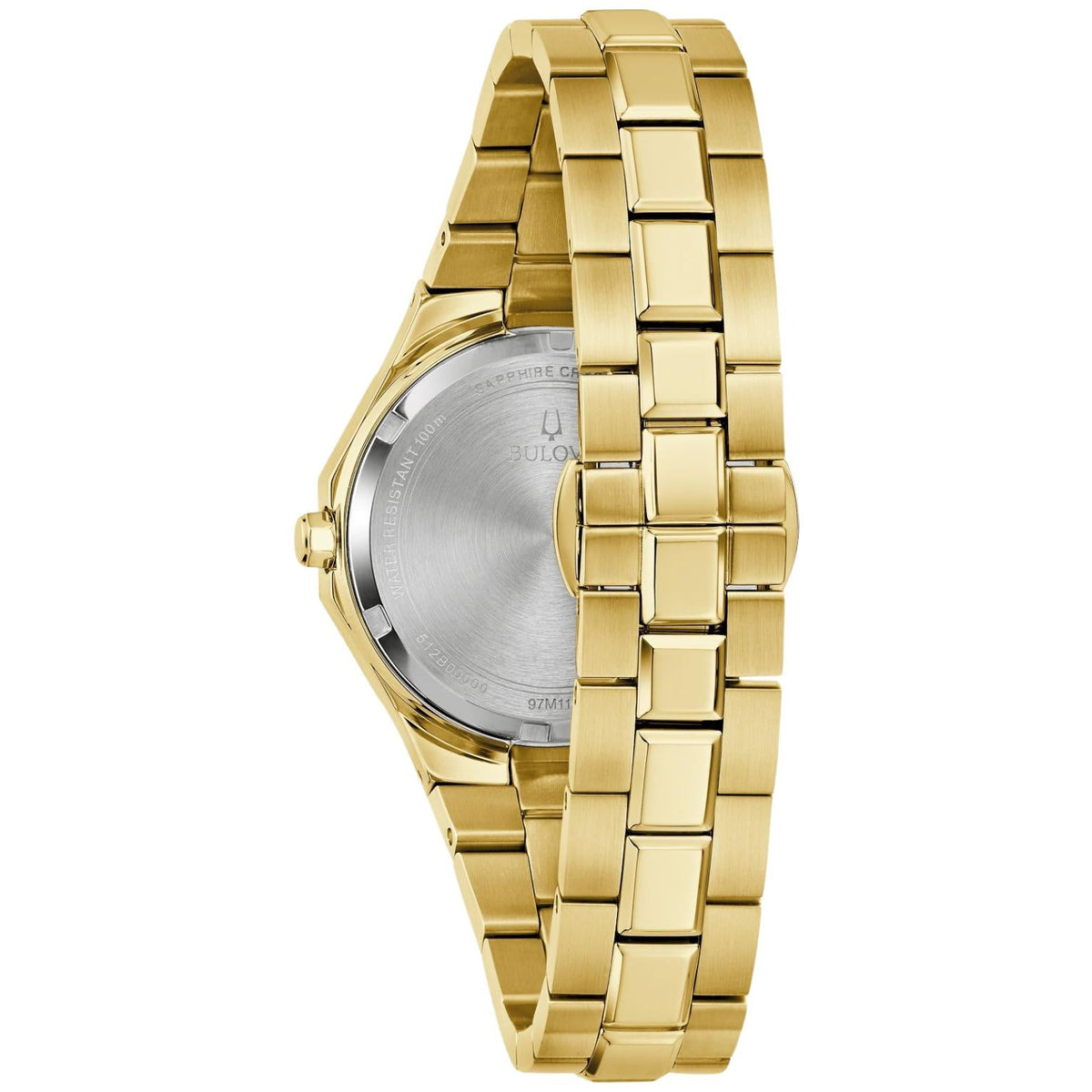 Bulova Classic Prestige 97M119 analog damklocka med vit urtavla och armband i rostfritt stål