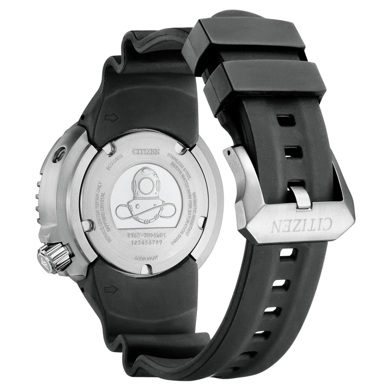 Citizen Promaster Professional Diver 300m BN1024-01E analog herrklocka med svart urtavla och armband i gummi