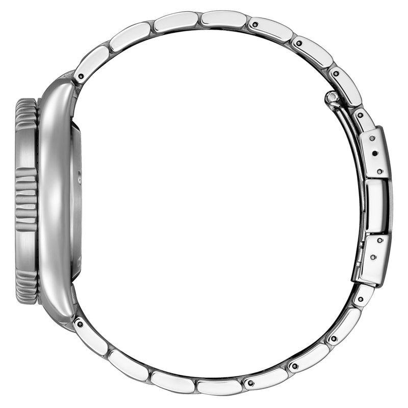 Citizen Promaster Marine NY0161-63LE analog herrklocka med blå urtavla och armband i rostfritt stål