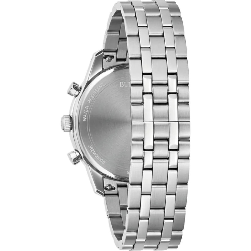 Bulova Classic Sutton 96B412 analog herrklocka med svart urtavla och armband i rostfritt stål