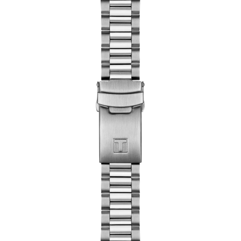 Tissot PR516 Kronograf T149.417.11.041.00 analog herrklocka med blå urtavla och armband i rostfritt stål