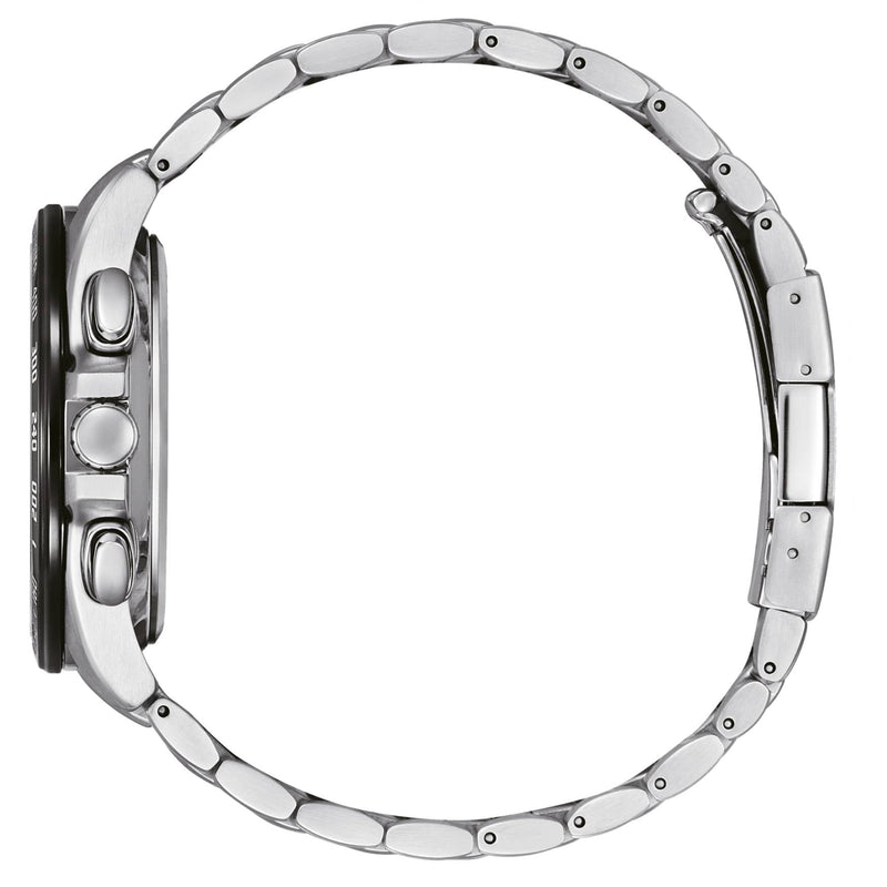 Citizen Eco-Drive Radio Controlled CB5874-81L analog herrklocka med blå urtavla och armband i rostfritt stål