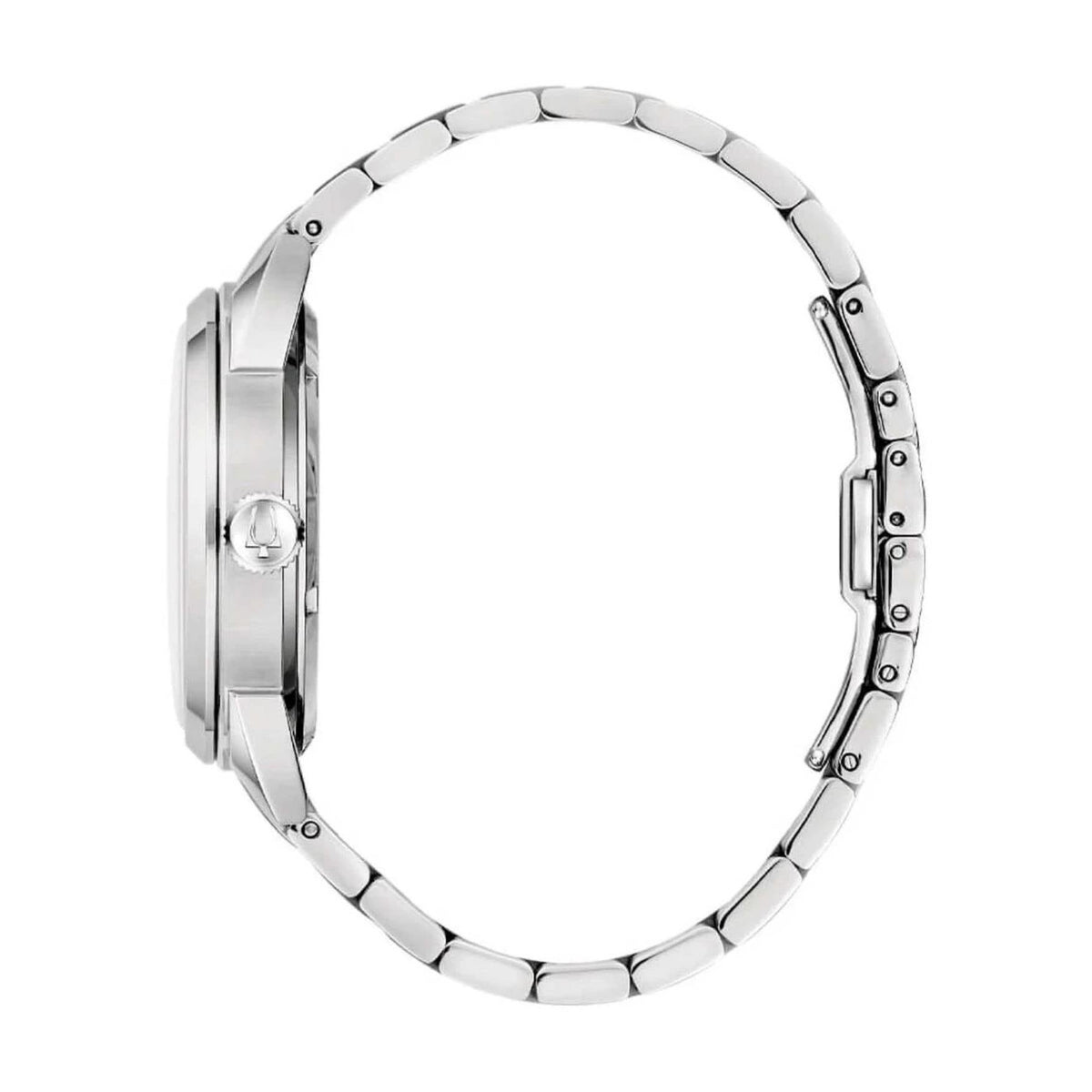 Bulova Sutton 96B424 analog herrklocka med grön urtavla och armband i rostfritt stål