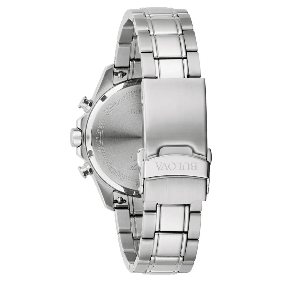 Bulova Marine Star 96B465 analog herrklocka med grön urtavla och armband i rostfritt stål
