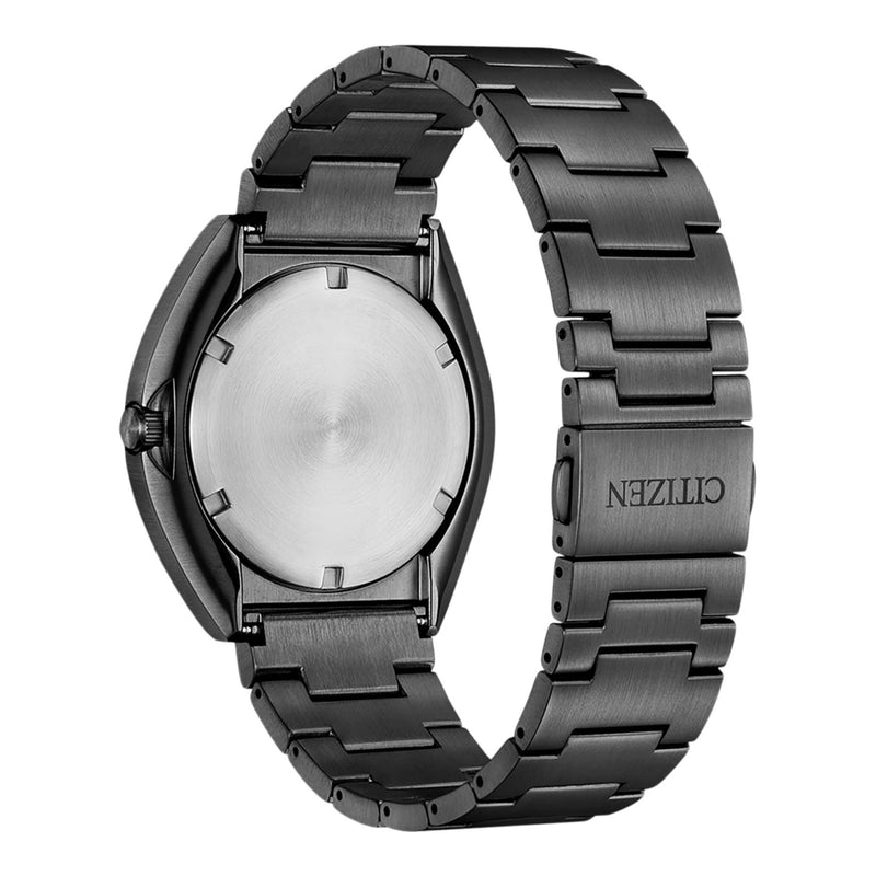 Citizen Eco-Drive BN1015-52E analog herrklocka med svart urtavla och armband i rostfritt stål