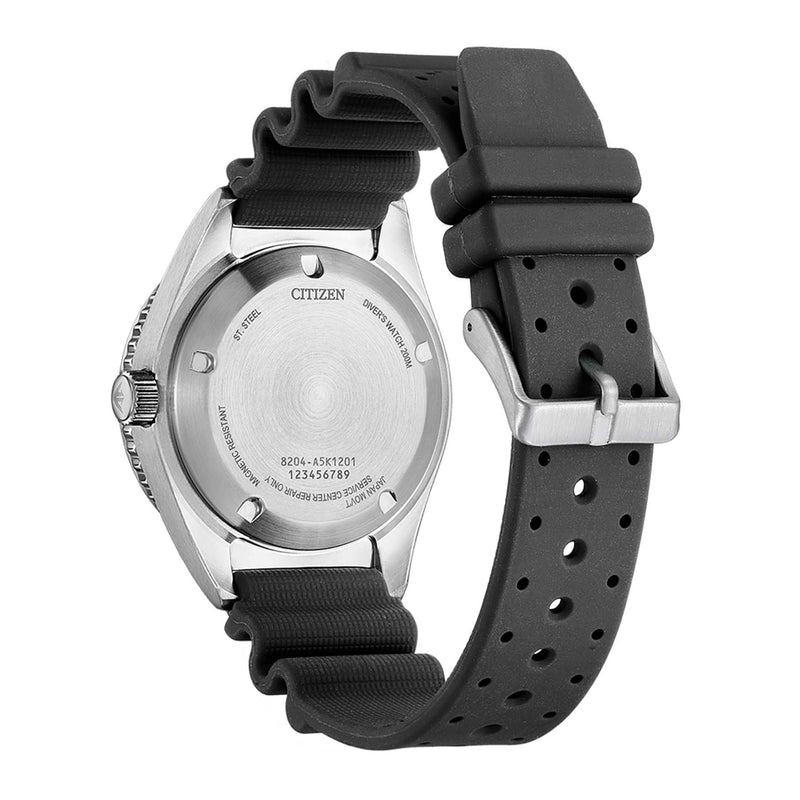 Citizen Promaster Dive NY0120-01E analog herrklocka med svart urtavla och armband i gummi