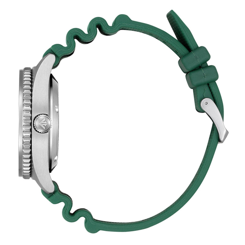 Citizen Promaster Automatic NY0121-09X analog herrklocka med grön urtavla och armband i gummi