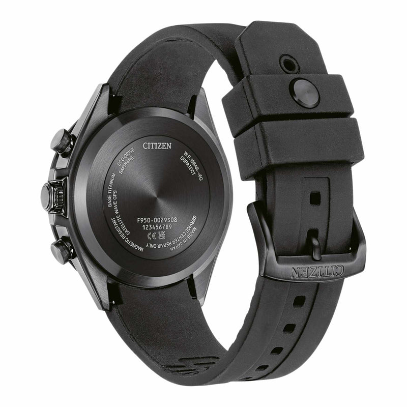 Citizen Attesa Satellite Wave GPS CC4055-14H analog herrklocka med silver urtavla och armband i gummi