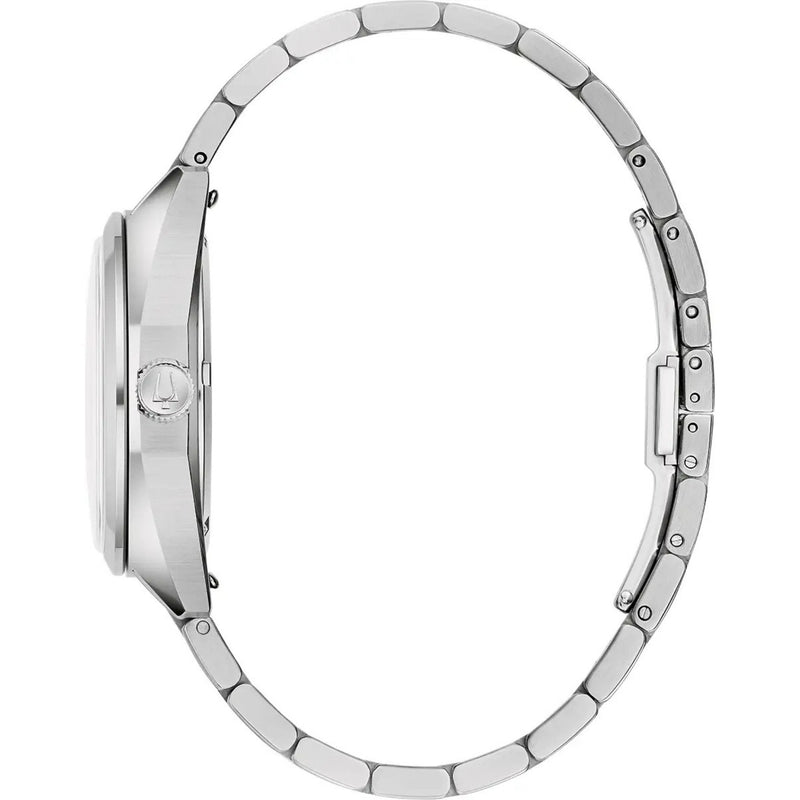 Bulova Jet Star 96B415 analog herrklocka med grå urtavla och armband i rostfritt stål