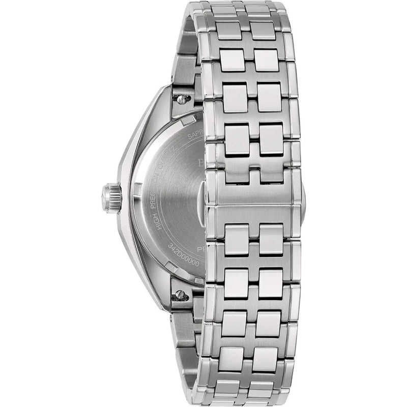 Bulova Jet Star 96B415 analog herrklocka med grå urtavla och armband i rostfritt stål