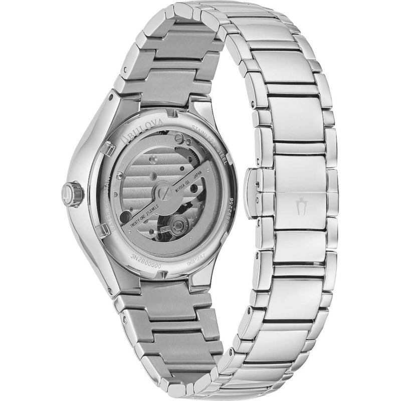 Bulova Sutton 96P247 analog damklocka med beige urtavla och armband i rostfritt stål