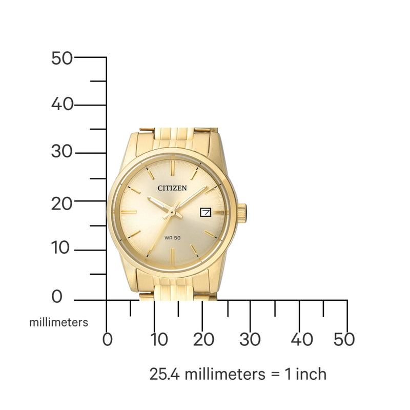Citizen Classic EU6002-51P analog damklocka med guld urtavla och armband i rostfritt stål