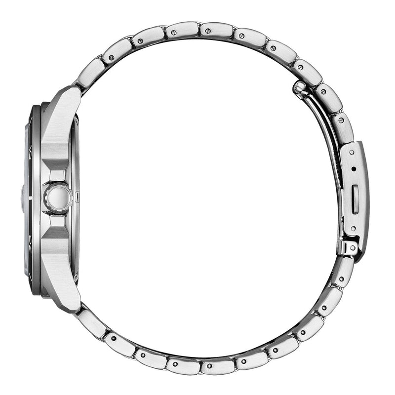 Citizen Eco-Drive Sport Marine AW1816-89X analog herrklocka med gul urtavla och armband i rostfritt stål