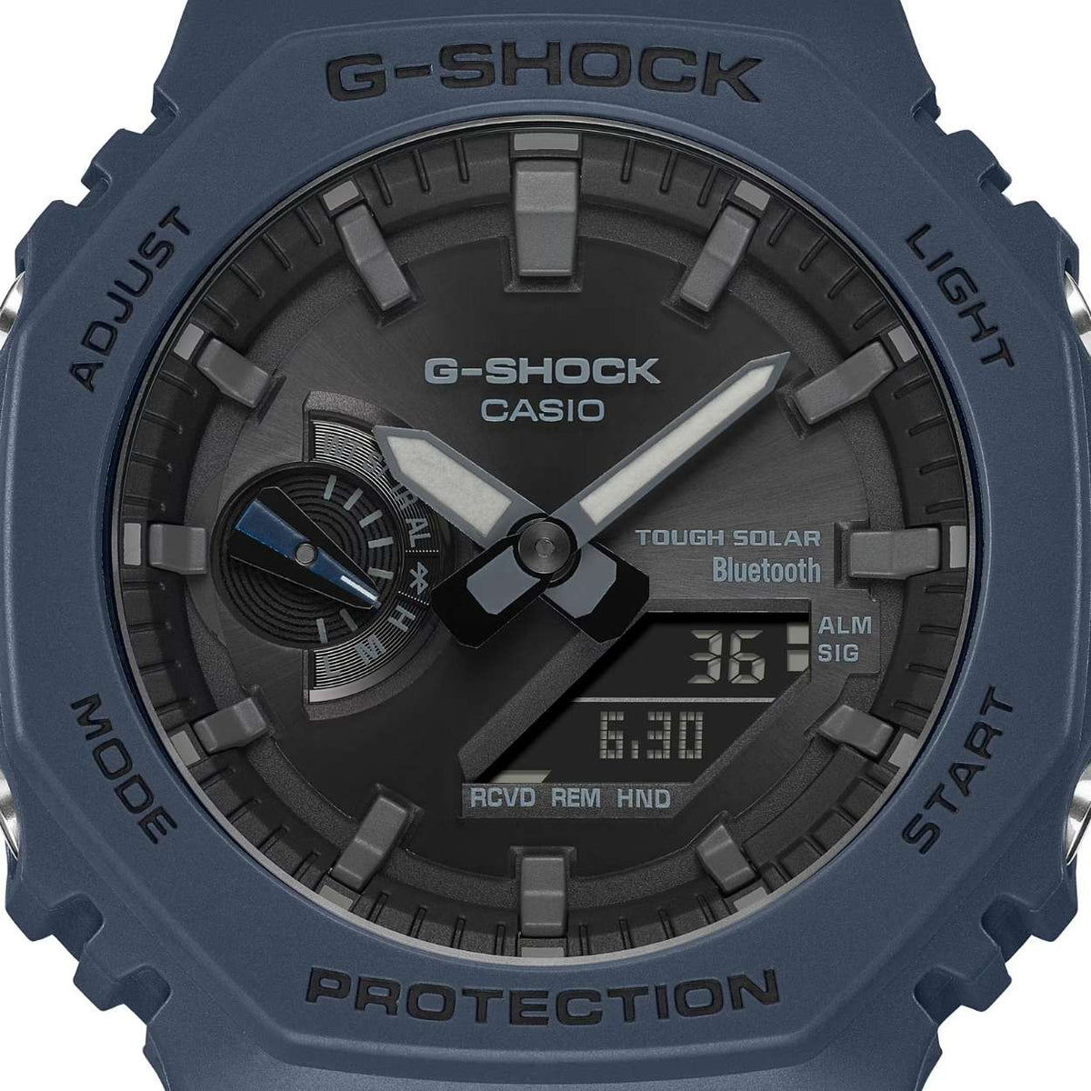 Casio G-Shock GA-B2100-2AER analog herrklocka med svart urtavla och armband i resin