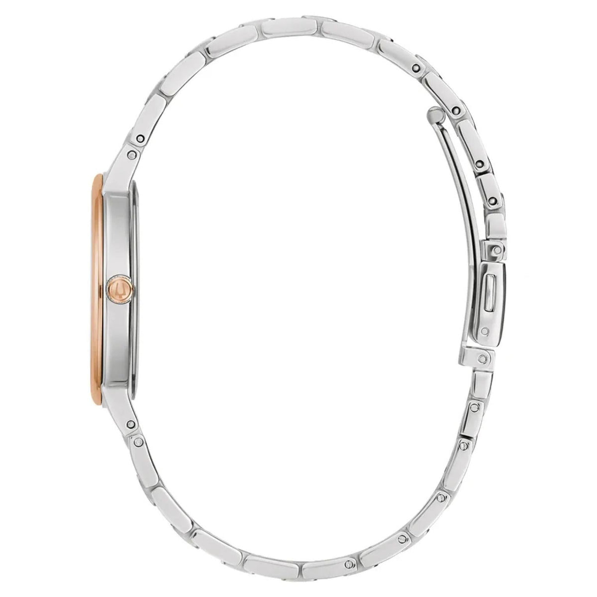 Bulova Classic 98L327 analog damklocka med flerfärgad urtavla och armband i rostfritt stål