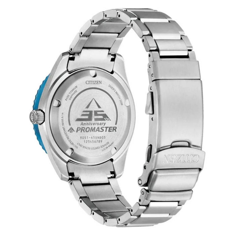 Citizen Promaster Fujitsubo Limited Edition NB6026-56L analog herrklocka med blå urtavla och armband i titan