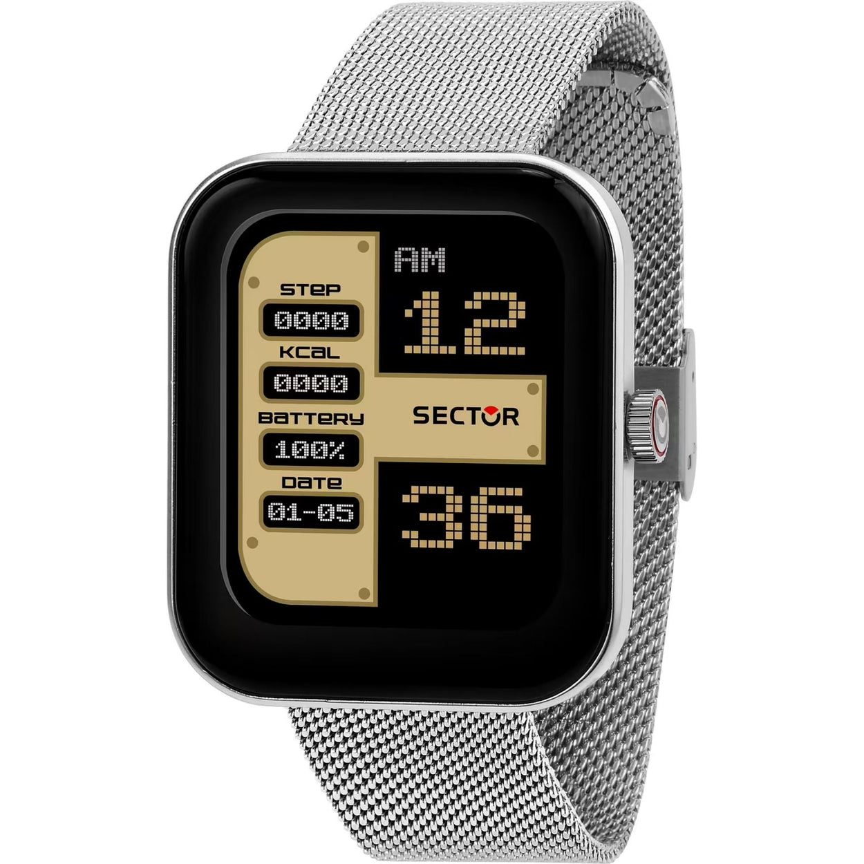 Sector S-03 Smartwatch R3253294001 smartwatch unisexklocka med svart urtavla och armband i rostfritt stål