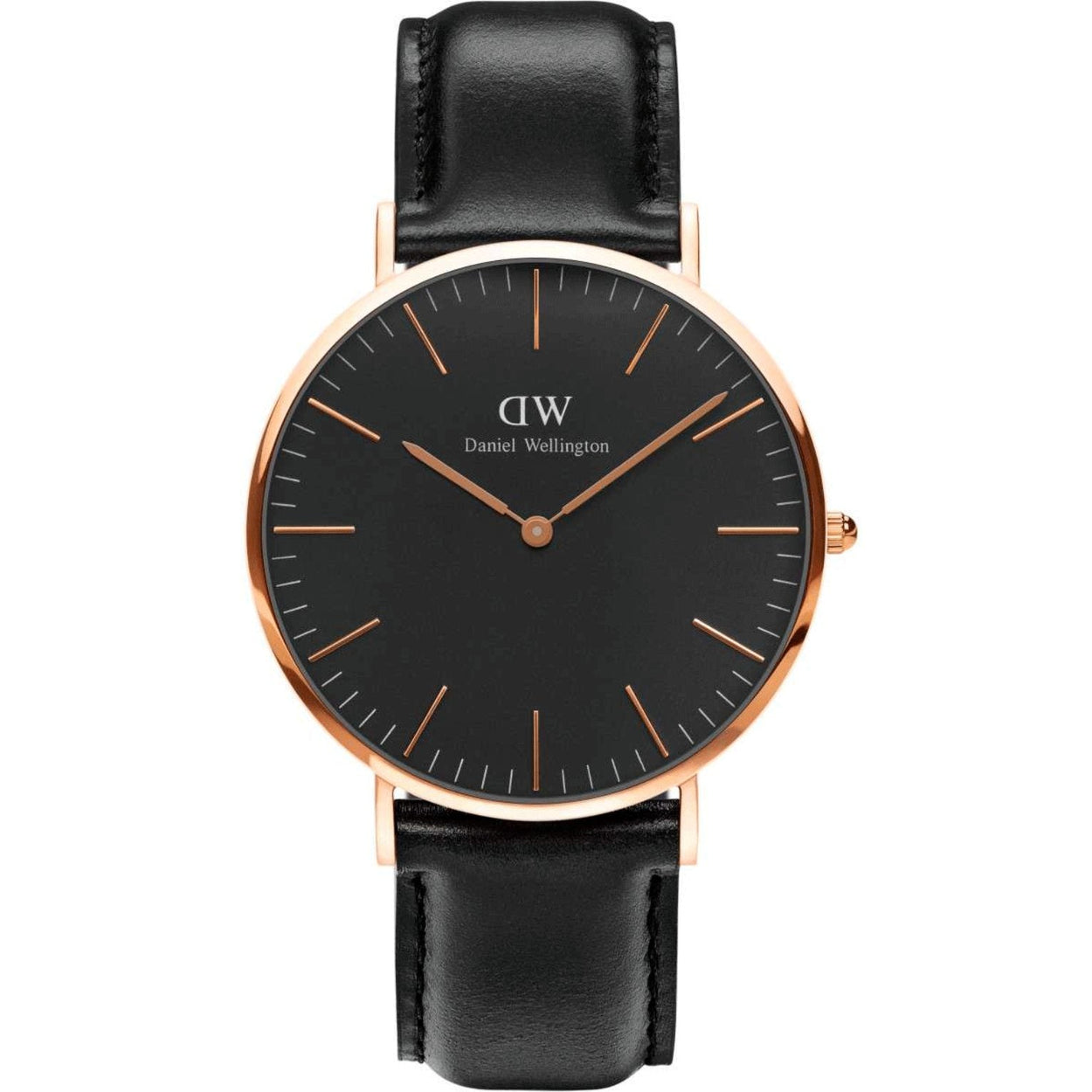 Daniel Wellington Classic Sheffield DW00100127 analog herrklocka med svart urtavla och armband i läder