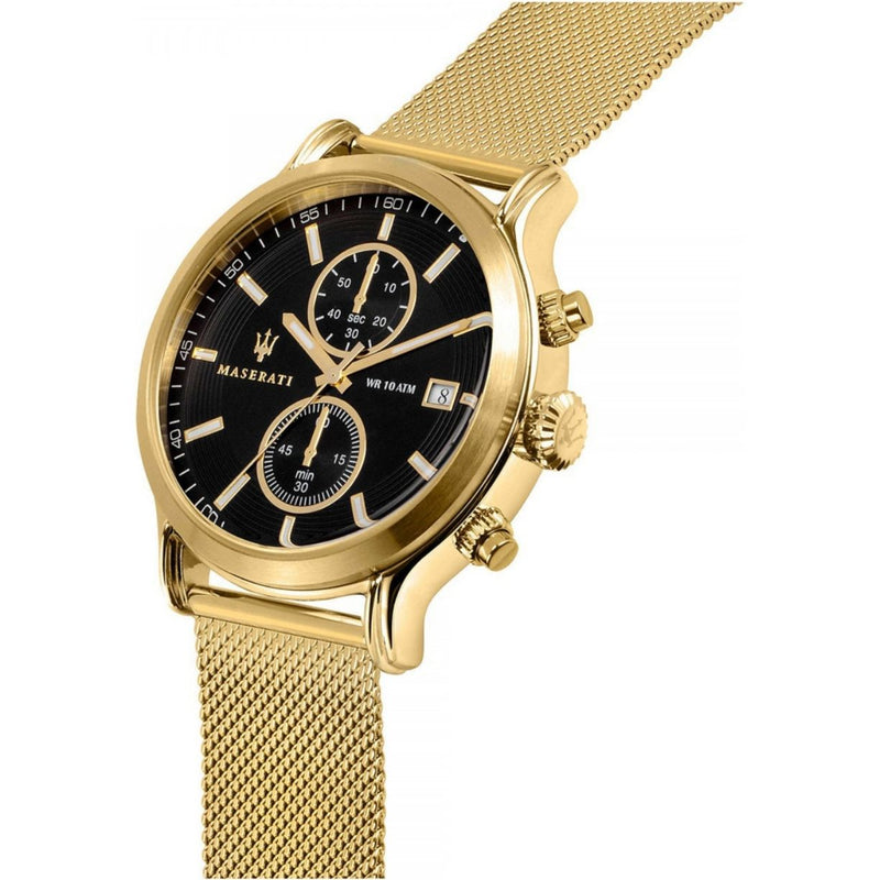 Maserati Epoca ð42mm R8873618014 analog herrklocka med svart urtavla och armband i rostfritt stål