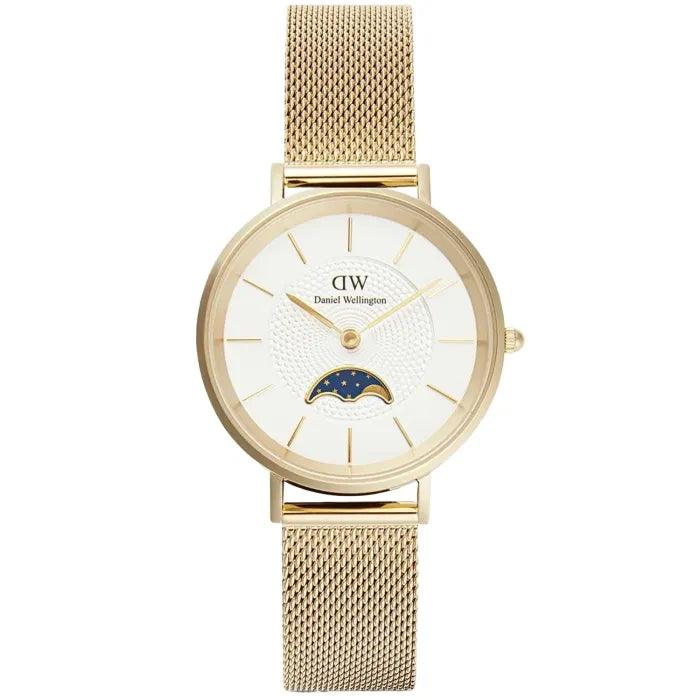 Daniel Wellington DW00100771 analog damklocka med vit urtavla och armband i rostfritt stål